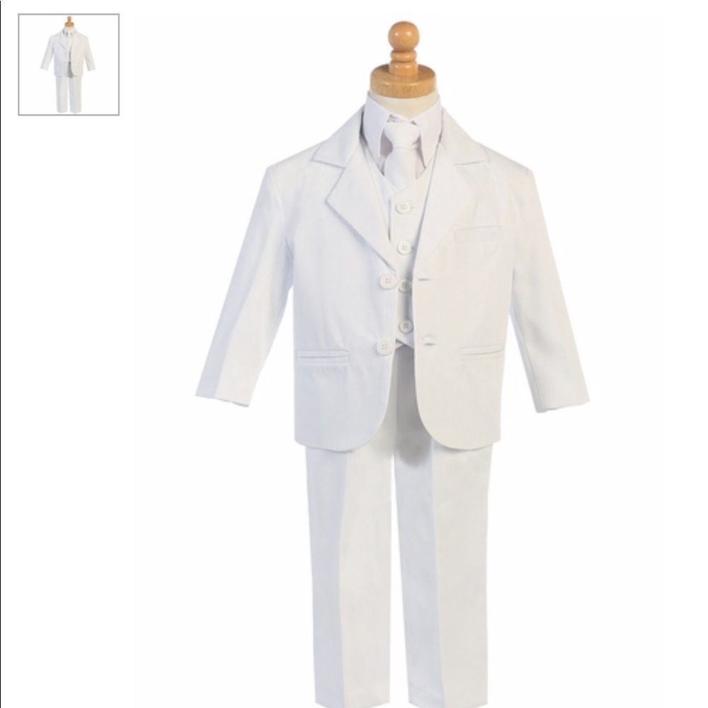 3T 3 piece white 2 button suit “3 piece ONLY”
